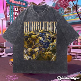 เสื้อยืด โอเวอร์ไซซ์ พิมพ์ลาย Wimtwentysix "bumblebee autobot" | เสื้อยืด สไตล์วินเทจ