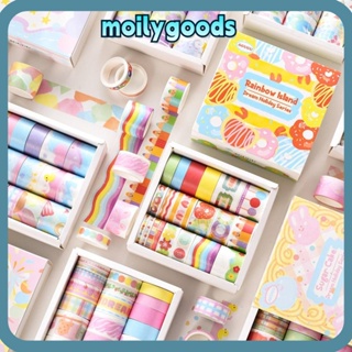 Moilyhd สติกเกอร์เทปวาชิ 5 แบบ สไตล์วินเทจ สําหรับตกแต่งสมุดภาพ DIY 20 ม้วน ต่อชุด