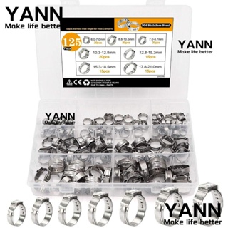 Yann1 แคลมป์หนีบท่อ สเตนเลส 304 6-21 มม. 7 ขนาด สําหรับรถยนต์ 125 ชิ้น