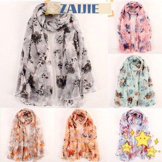 Zaijie24 Tudung ผ้าคลุมไหล่ ผ้าพันคอ กันแดด ยาว กว้าง แฟชั่นฤดูใบไม้ร่วง ฤดูหนาว