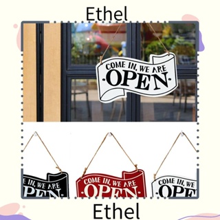 Ethel1 ป้ายไม้ สองด้าน เตือนความจํา สะดวก สําหรับติดประตู คาเฟ่ โรงแรม