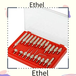 Ethel1 ชุดเครื่องมือวัดปลายหน้าปัด สเตนเลส สีเงิน แบบเปลี่ยน 22 ชิ้น