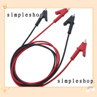 Simple คลิปปากจระเข้ไฟฟ้า 1000V 10A 39 นิ้ว 1 เมตร สีแดง สีดํา 2 ชิ้น