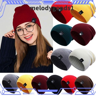 Melodygoods1 หมวกบีนนี่ ผ้าถัก ลําลอง 12 สี สําหรับผู้หญิง และผู้ชาย