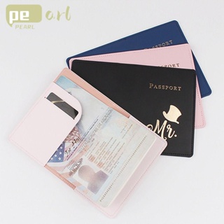 Pearlth กระเป๋าใส่หนังสือเดินทาง บัตรประจําตัว หนัง PU สําหรับเดินทาง