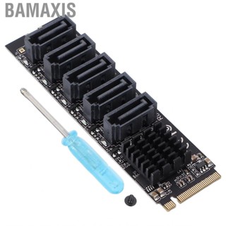 Bamaxis Hard Disk Expansion Card  Stable Easy To Use M2 PCIE Adapter Aluminum Alloy Heat Dissipation 5 Port for Computers