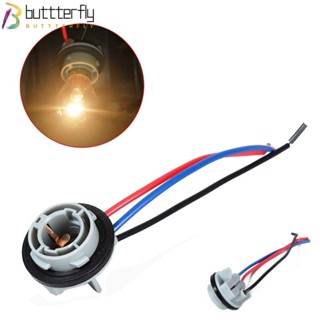 Buttterfly BAY15D อะแดปเตอร์ซ็อกเก็ตหลอดไฟ P21 12-24V 1157 ฐานพลาสติก ทนทาน สําหรับไฟเบรก หยุด สัญญาณเลี้ยว หลอดไฟท้ายรถยนต์