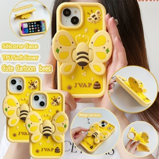 3D เปลือกการ์ตูนน่ารัก For OPPO Reno 8Z 7Z 4Z 10 10Pro 9 8 7 7Pro 6 5 5Pro 4Z Reno8 Reno8Z Reno7Z 5G Reno5 Reno10 Pro Reno9 Reno6 Reno7 Phone Case 3D Cartoon Beautiful bees Silicone TPU Soft cover Anti-fall เปลือกกันกระแทก ฝาครอบป้องกัน