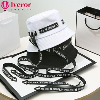 Lveror หมวกบักเก็ต ฮาราจูกุ ปานามา ตกปลา ฤดูร้อน หมวกกันแดด