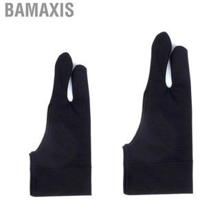 Bamaxis Two Fingers Painting Glove Black High Elasticity Breathable Comfortable Pad  Design Artist