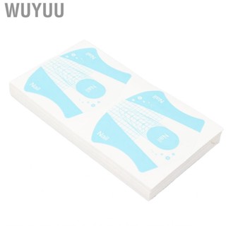 Wuyuu 100pcs Reusable Nail Art Guide Form Self Adhesive Extension