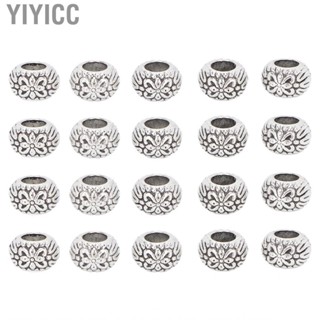 Yiyicc 20pcs Stylish Beard Hair Beads Retro Tube DIY Jewelry Bracelet B