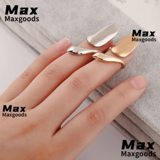 Maxg แหวนสวมนิ้วมือ เครื่องประดับ ของขวัญ สไตล์พังก์ ปาร์ตี้ สําหรับตกแต่งเล็บ