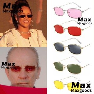 Maxg แว่นตากันแดด ทรงสี่เหลี่ยมผืนผ้า สีแคนดี้ สตีมพังก์