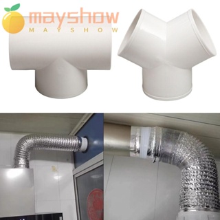 Mayshow ข้อต่อท่อไอเสีย PVC รูปตัว T 100 150 200 มม. ระบายอากาศ แบบพกพา