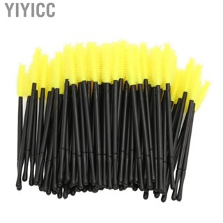 Yiyicc 100x Disposable Eyelash Brush Silicone  Wands Applicator Makeup Se.