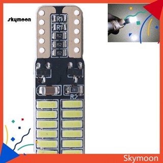 Skym* โคมไฟ LED W5W T10 24SMD 4014 สําหรับติดป้ายทะเบียนรถยนต์
