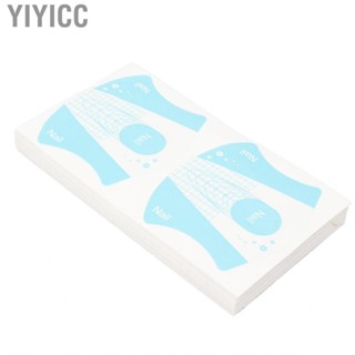 Yiyicc 100pcs Reusable Nail Art Guide Form Self Adhesive Extension