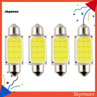 Skym* หลอดไฟ LED COB 39 มม. สําหรับติดหลังคารถยนต์ 4 ชิ้น