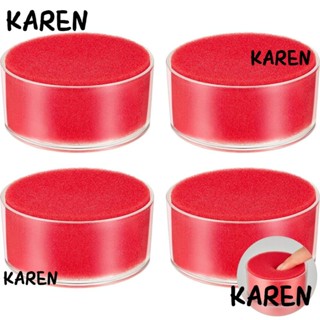 Karen ถ้วยฟองน้ําพลาสติก ทรงกลม สีแดง 4 ชิ้น สําหรับสํานักงาน 4 ชิ้น