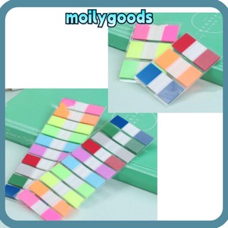 Moilyhd กระดาษโน้ตมีกาวในตัว PET 2 แบบ 10 สี 640 ชิ้น 6 ชุด