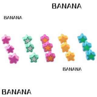 Banana1 ลูกปัดดินโพลิเมอร์ คละสี 10 มม. 100 ชิ้น สร้อยคอ สร้อยข้อมือ รูปดาวห้าแฉก 100 ชิ้น