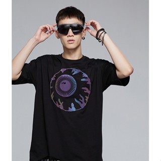 Mishka เสื้อยืดคอกลม แขนสั้น พิมพ์ลายโลโก้ Big Eyeball สไตล์อเมริกัน สําหรับผู้ชาย และผู้หญิง