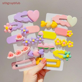 Sthb กิ๊บติดผมหน้าม้า สีแคนดี้ แฟชั่นสําหรับผู้หญิง 8 ชิ้น