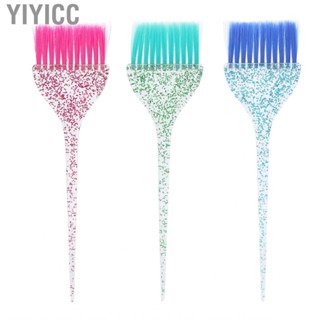 Yiyicc Transparent Dye Brush Set  Long Handle Design Hair Color Easy To Clean for Barber Shop Salon