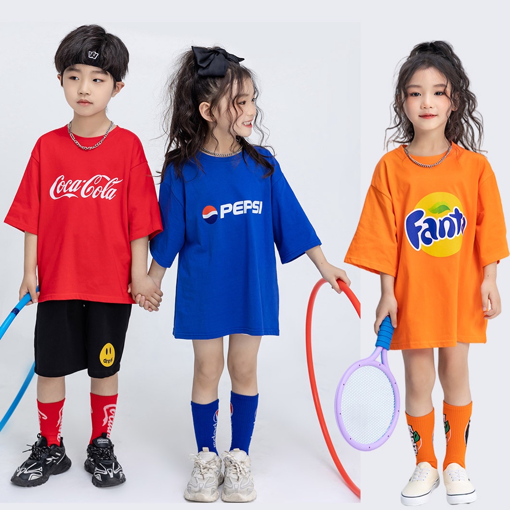เสื้อยืดแขนสั้น คอกลม แฟชั่นฤดูร้อน สําหรับเด็กผู้ชาย และเด็กผู้หญิง