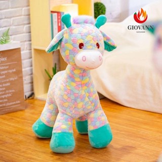 Giovanni หมอนตุ๊กตายัดไส้ ผ้ากํามะหยี่ขนนิ่ม รูปยีราฟ สีรุ้ง ขนาด 30 ซม. สําหรับคริสต์มาส