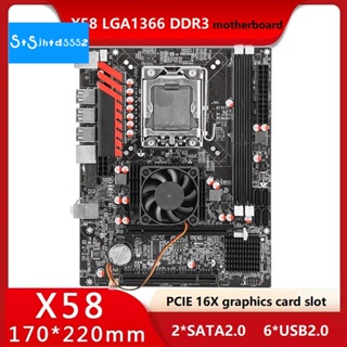 เมนบอร์ดคอมพิวเตอร์ตั้งโต๊ะ X58 LGA1366 2XDDR3 PCI-E 16X USB SATA สําหรับ E5640 X5570 X5650 I7-960 CPU