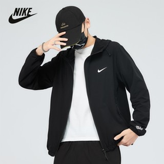 Nike ของแท้ 100% เสื้อแจ็กเก็ต มีฮู้ด ทรงหลวม น้ําหนักเบา กันแดด แฟชั่น สําหรับทุกเพศ