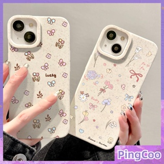 Pingcoo - เข้ากันได้สำหรับ เคส iphone 11 เคสไอโฟน เคสไอโฟน11 เป็นมิตรกับสิ่งแวดล้อมย่อยสลายได้เคสสีขาวนุ่มกันกระแทกป้องกัน Simple Bow Flower เข้ากันได้กับ iPhone 14 13 Pro max 12 Pro Max 11 XR XS 7Plus 8Plus