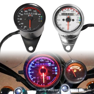 เครื่องวัดระยะทางไฟ LED 12v สําหรับรถจักรยานยนต์ Prince Harley Retro Meter