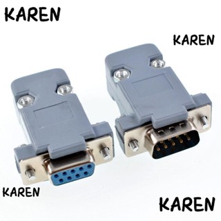 Karen ซ็อกเก็ตแจ็ค 9 Pin ป้องกัน พร้อมปลั๊กเชื่อมต่อ DB9 D-sub ปลั๊ก COM RS232 Serial 485 COM ตัวเมีย ตัวผู้