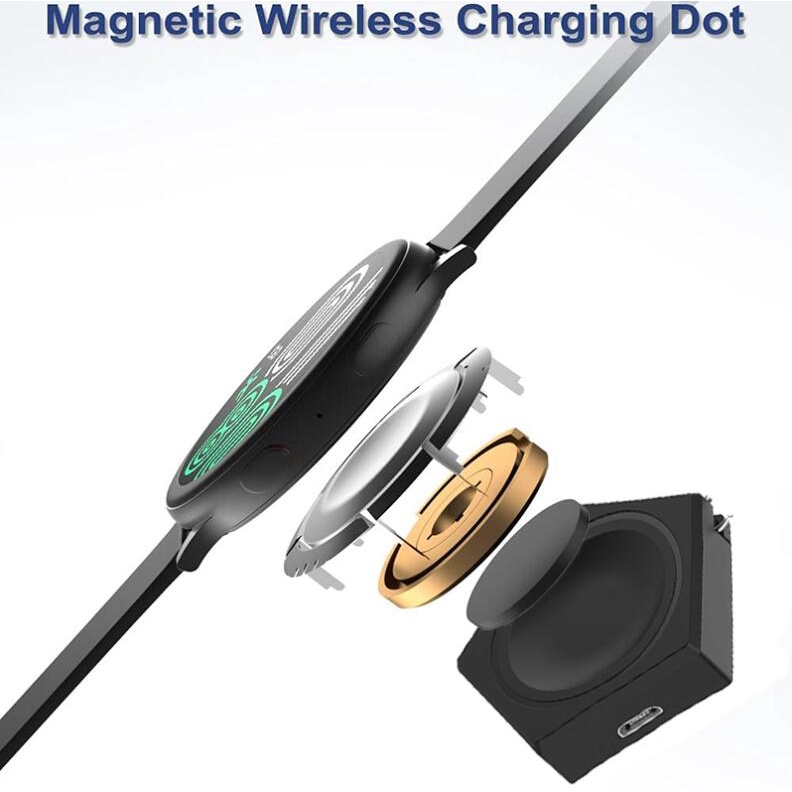 พวงกุญแจแท่นชาร์จไร้สาย แบบพกพา สําหรับ Samsung Galaxy watch 6 Classic 5 4 Active 2 Smart watch Charger Base 1000Mah