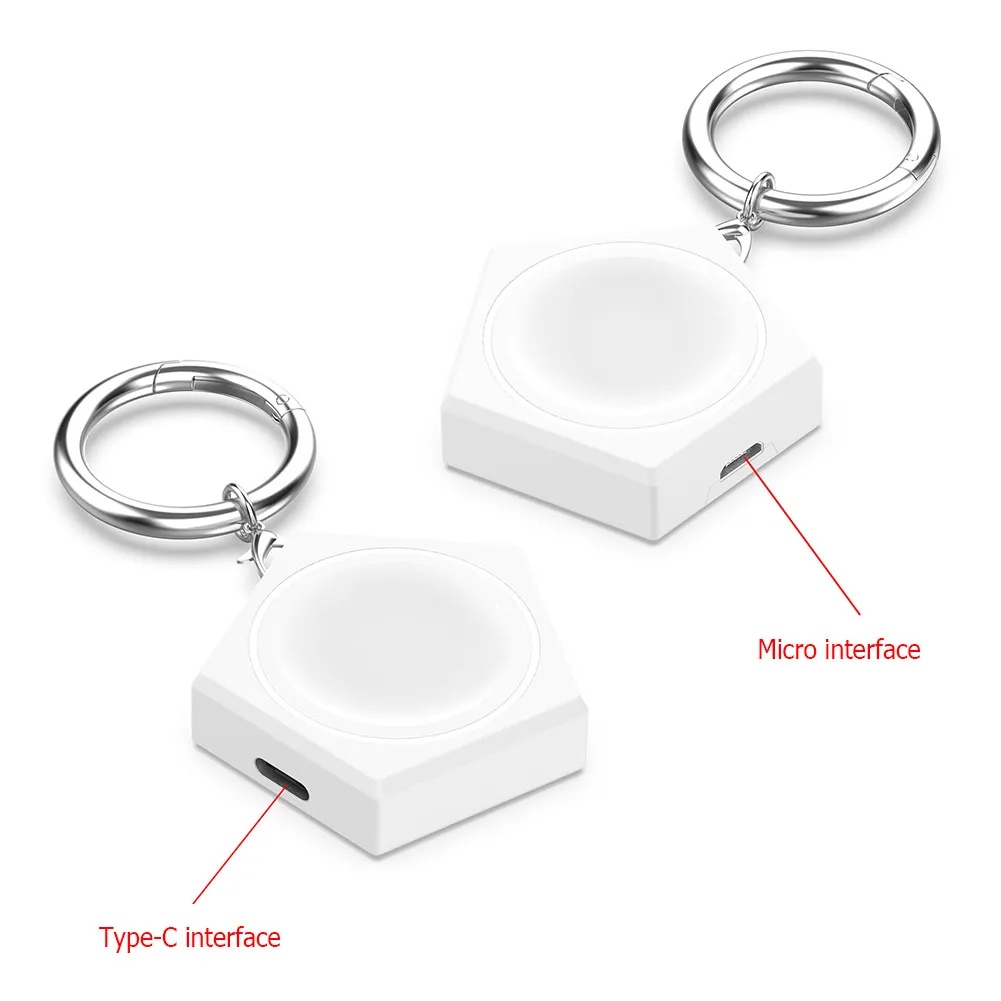 พวงกุญแจแท่นชาร์จไร้สาย แบบพกพา สําหรับ Samsung Galaxy watch 6 Classic 5 4 Active 2 Smart watch Charger Base 1000Mah