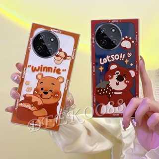 เคสโทรศัพท์มือถือแบบนิ่ม TPU ลายการ์ตูนหมีสตรอเบอร์รี่น่ารัก สําหรับ Realme 11 NFC C51 4G Realme11 11NFC RealmeC51