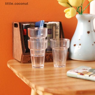 [little.coconut] โมเดลแก้วน้ําเปล่า แก้วไอศกรีม 1:12 สําหรับตกแต่งบ้านตุ๊กตา ห้องครัว บ้านตุ๊กตา 4 ชิ้น