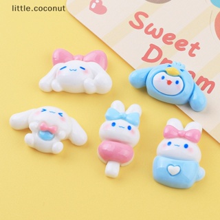 [little.coconut] เข็มกลัดแม่เหล็กติดตู้เย็น รูปสุนัขน่ารัก สีขาว แฮนด์เมด DIY 10 ชิ้น