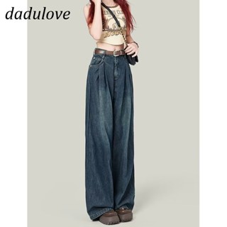 DaDulove💕 New American Ins High Street Retro Washed Jeans Niche High Waist Loose Wide Leg Pants Trousers