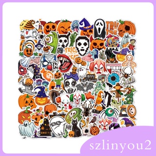 [szlinyou2] สติกเกอร์ธีมฮาโลวีน กันน้ํา สําหรับเด็ก ผู้ใหญ่ 100 ชิ้น