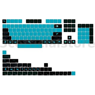 Skyloong ชุดปุ่มกดคีย์บอร์ด แบบใส ลายแมงกะพรุน XDA PBT 61~108