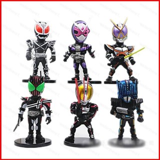 Ere1 โมเดลฟิกเกอร์ Kamen Rider Mask Rider 555 Zi-O Kaixa Decade Faiz Diend ของเล่นสําหรับเด็ก ของขวัญ 6 ชิ้น