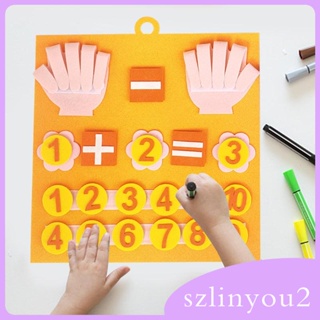 [szlinyou2] ของเล่นกระดานสักหลาด นับตัวเลข เพื่อการศึกษา สําหรับเด็กอายุ 3 ปีขึ้นไป