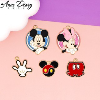 2 ชิ้น/ล็อตการ์ตูน Disney Mickey Minnie DIY เครื่องประดับเคล…