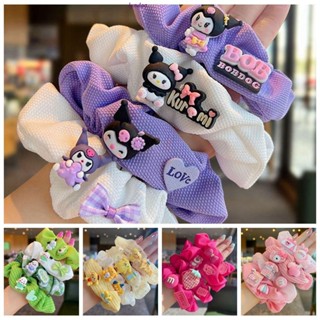 Lyndon Kuromi ที่คาดผม, หมีสตรอเบอร์รี่เมโลดี้, การ์ตูนน่ารัก Scrunchies ลูกสุนัข Headwear ที่ใส่ผมหางม้า