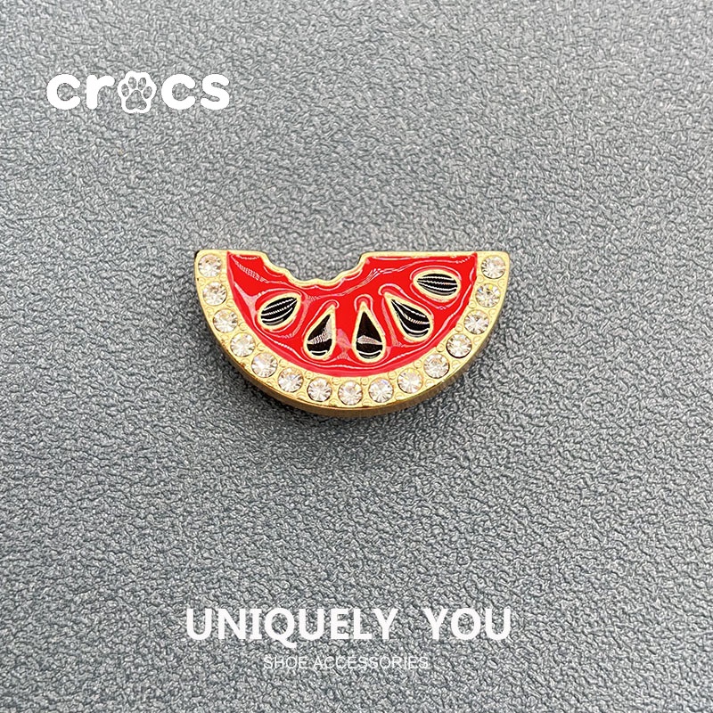 Crocs jibbitz หัวเข็มขัดโลหะ รูปผีเสื้อ ดอกไม้ สไตล์เกาหลี DIY สําหรับตกแต่งรองเท้า