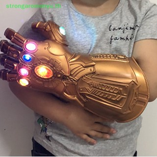 ถุงมือคอสเพลย์ Avengers Thanos Infinity Gauntlet แบบมีไฟ LED สําหรับเด็ก และผู้ใหญ่